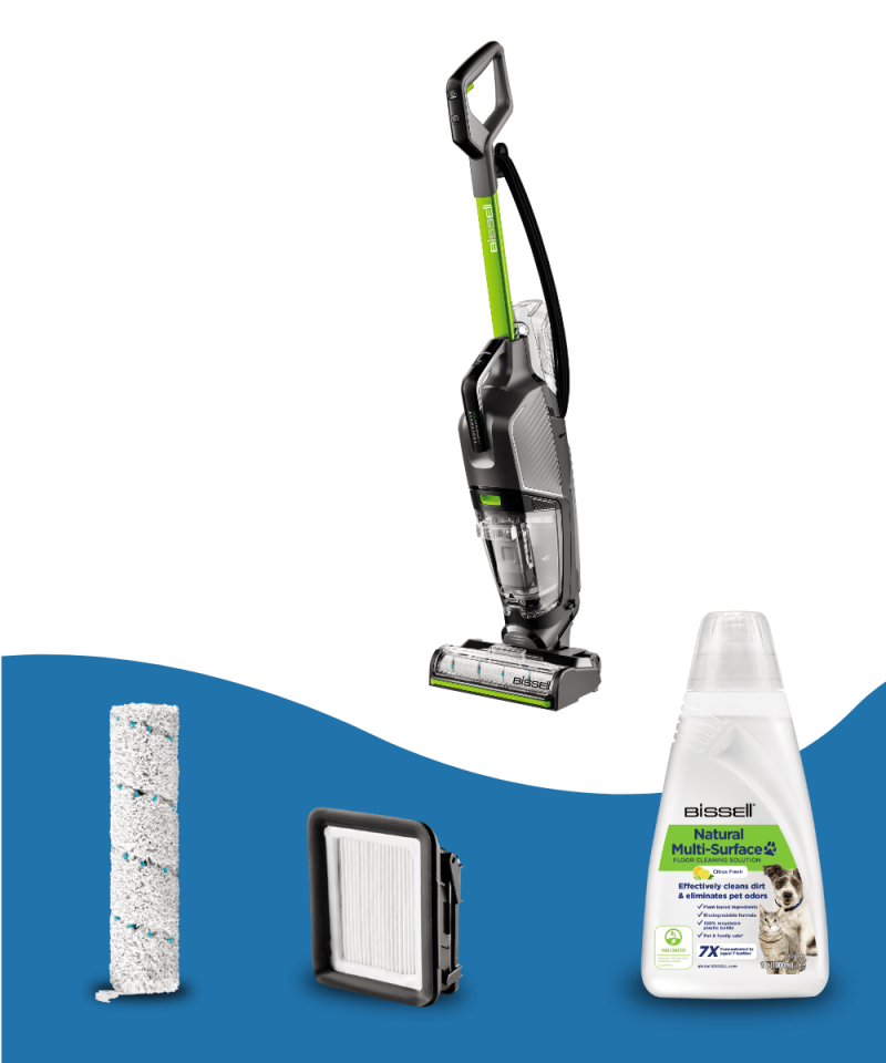 CrossWave HydroSteam Pet Buharlı Dikey Süpürme ve Silme Makinesi