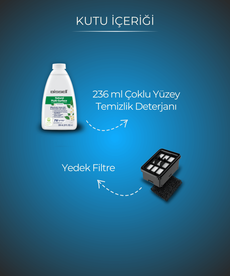 CrossWave HF3 Cordless Select Yüksek Vakumlu Kablosuz Sert Zemin Süpürme ve Silme Makinesi