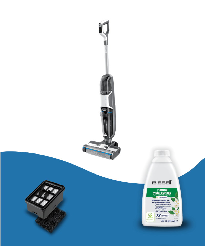 CrossWave HF3 Cordless Select Yüksek Vakumlu Kablosuz Sert Zemin Süpürme ve Silme Makinesi