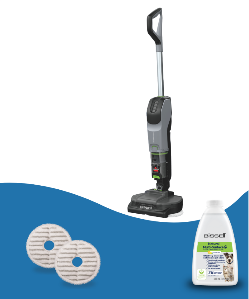 SpinWave + Vac Pet Select Kablosuz Vakumlu Zemin Silme Makinesi